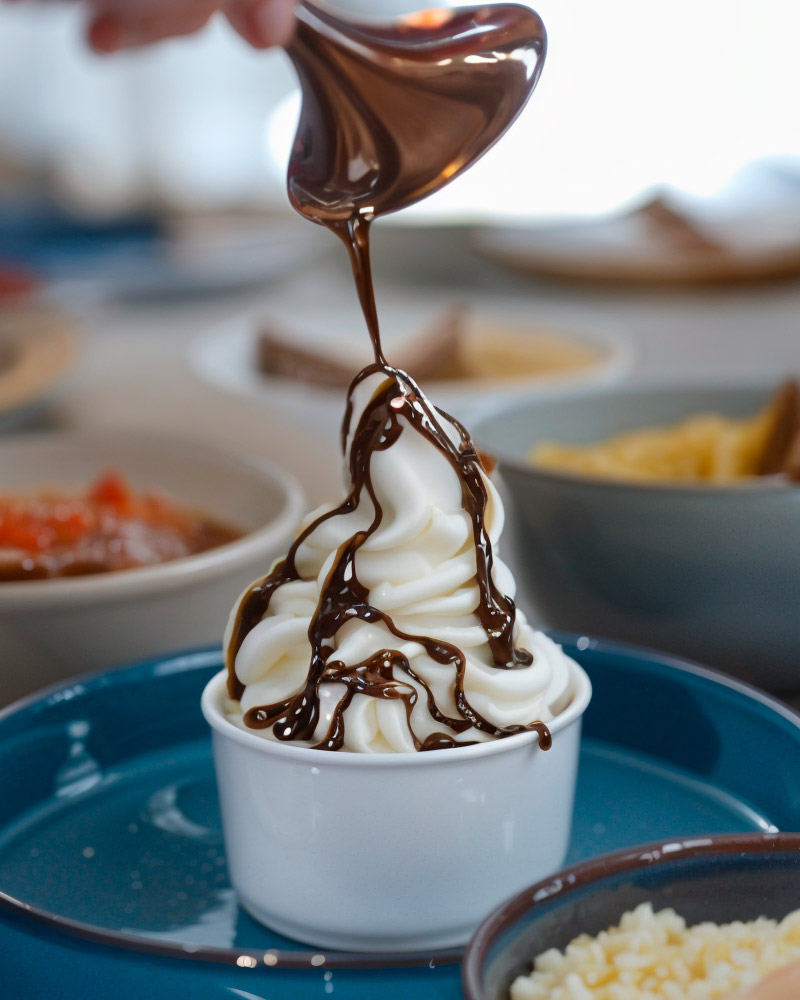Yogur con toppings